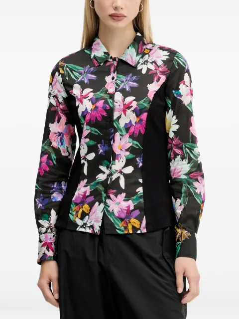 Desigual フローラル パネル シャツ