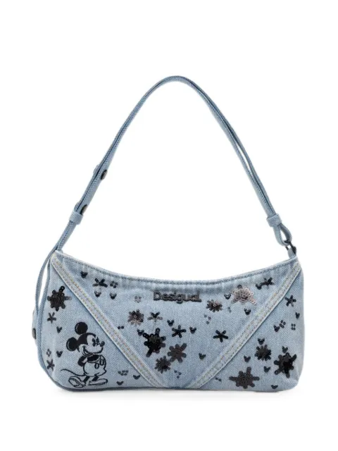 Desigual bolsa de hombro de mezclilla Mickey Mouse