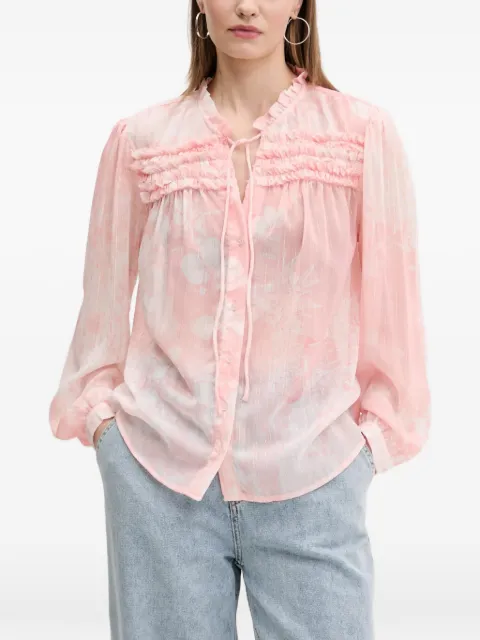 Desigual ruffled floral-print blouse