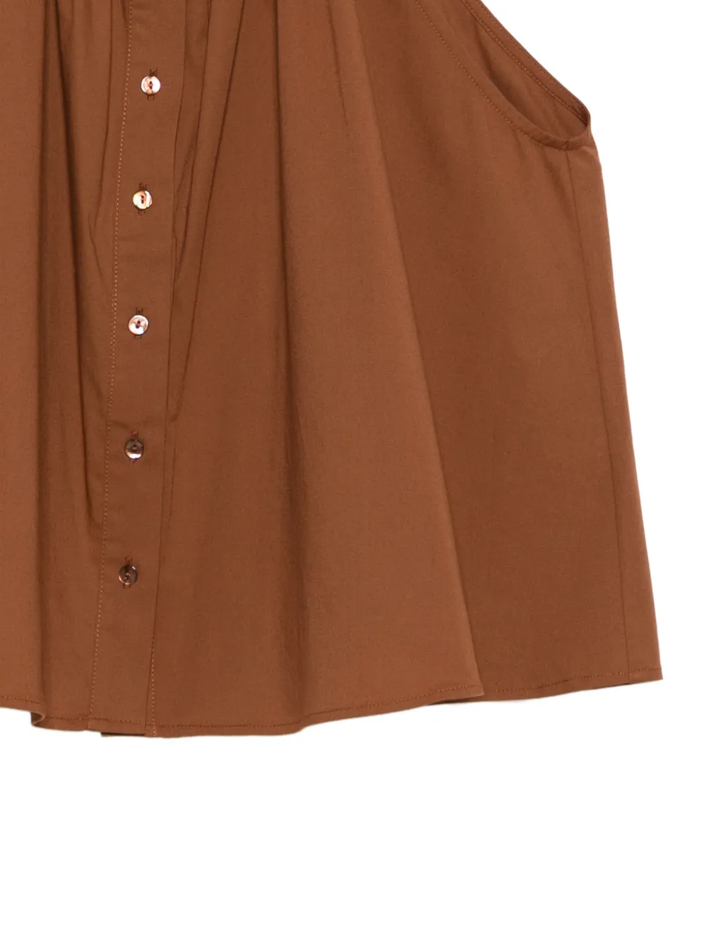  Merci Button Halterneck Top - Brown 