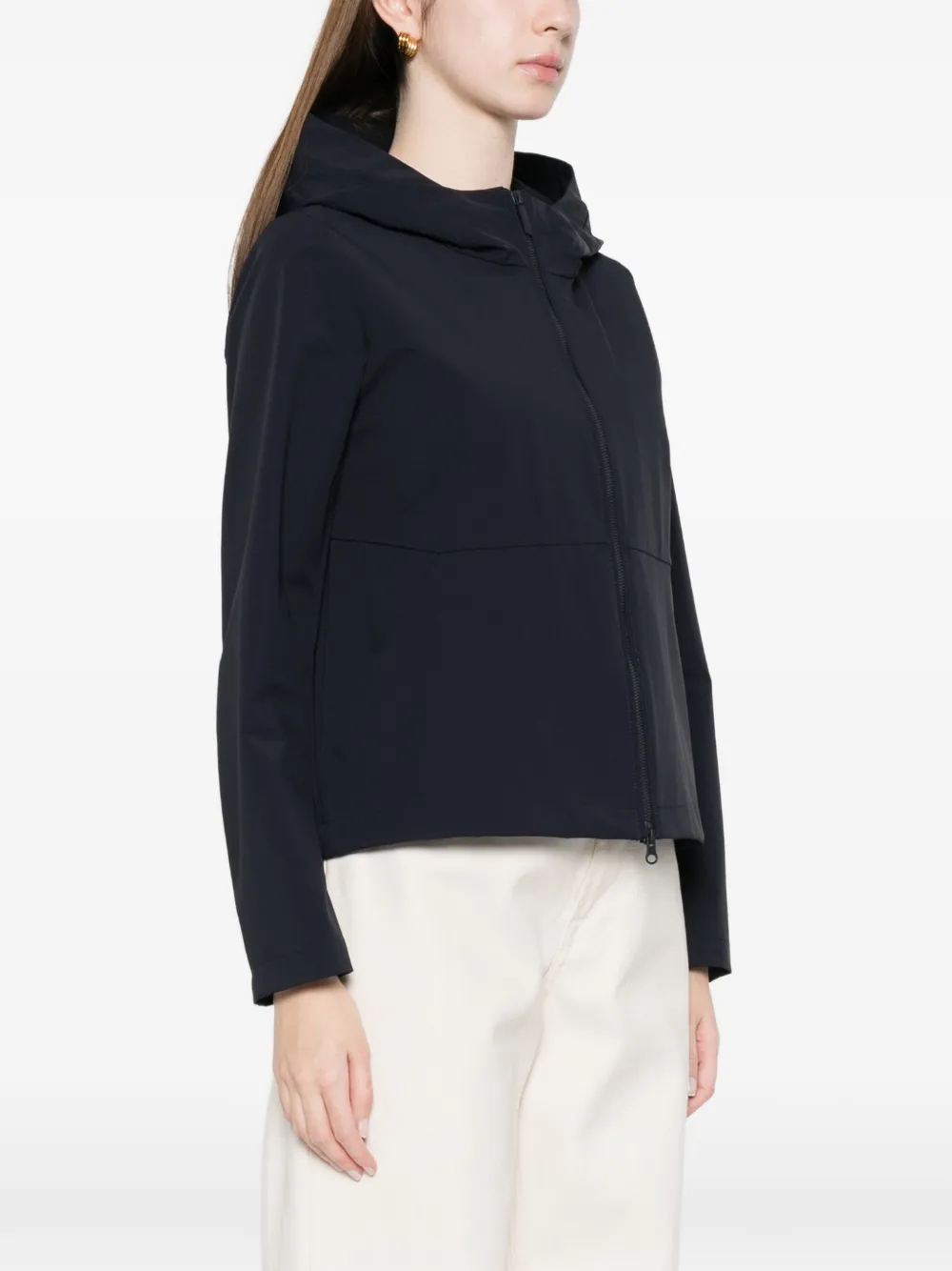  Bomboogie Hooded Cropped Jacket - Blue 