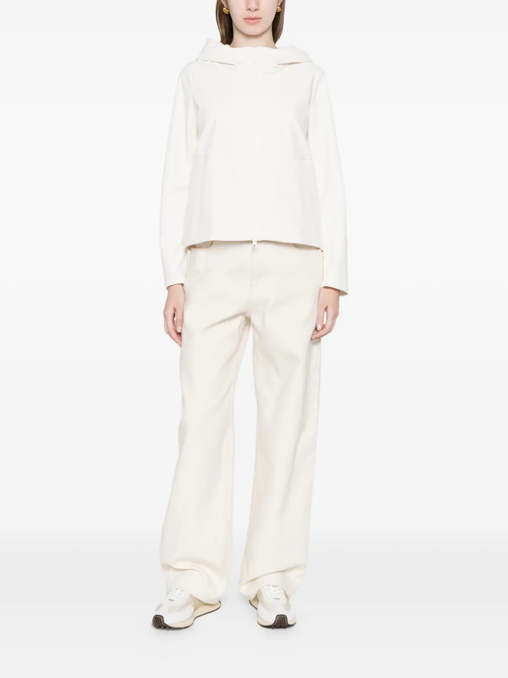  Bomboogie Hooded Cropped Jacket - White 
