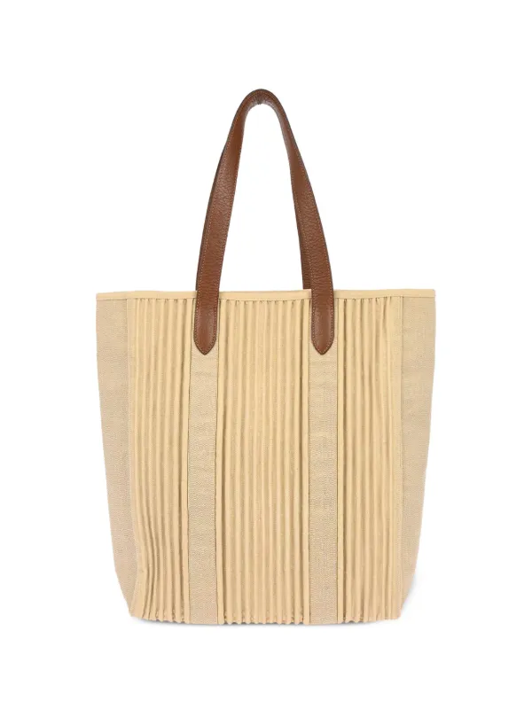 Hermès Pre-owned 2008 Canelee Cabas Calicut Tote Bag in Neutrals