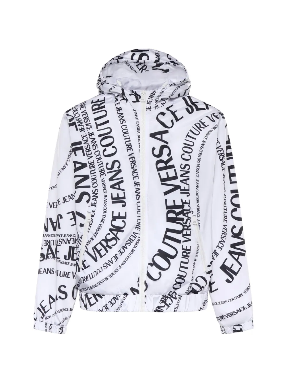 Versace Jeans Couture logo-print hooded jacket - Weiß