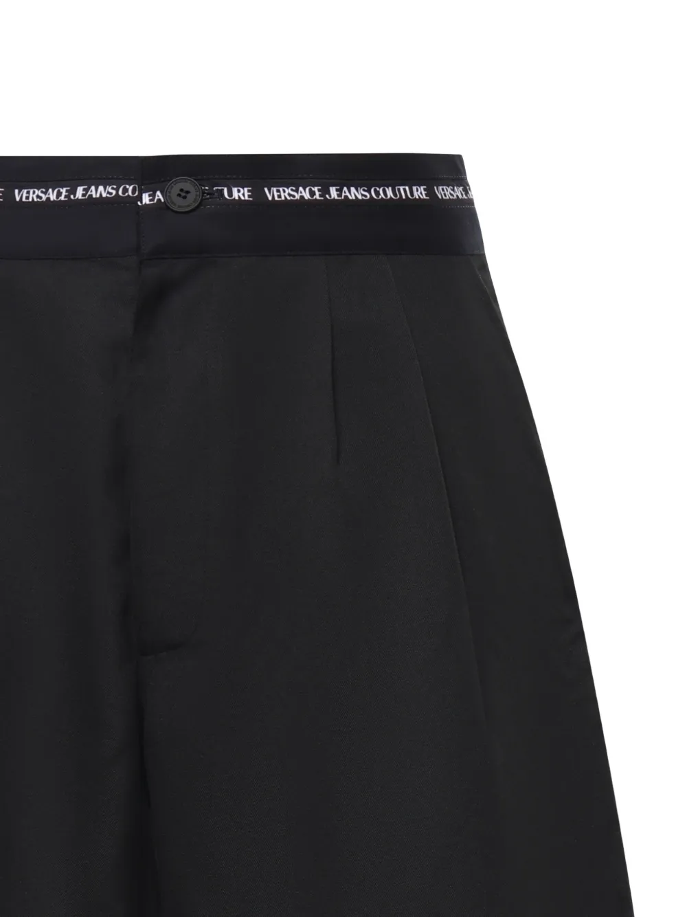 Versace Jeans Couture Shorts met logo Zwart