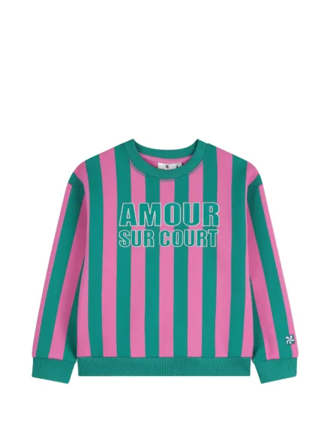 Kids Around striped fleece sweatshirt