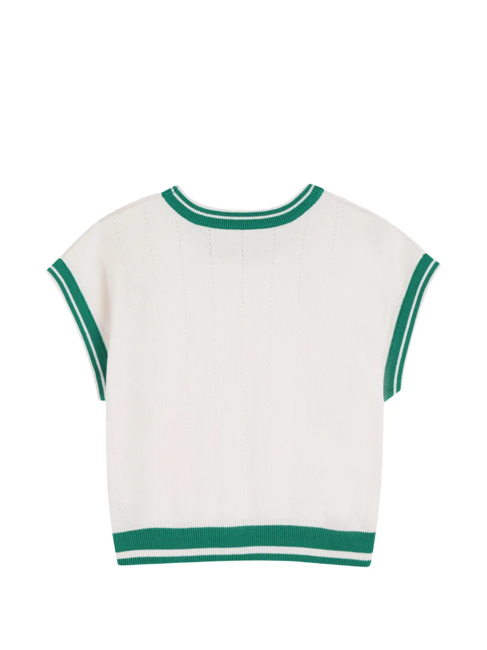  Kids Around Striped-trim Vest - Neutrals 