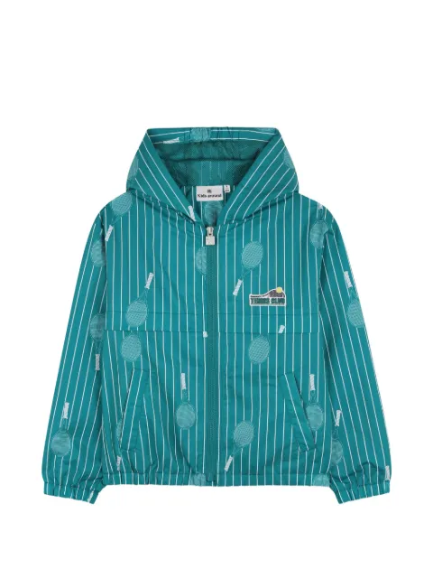 Kids Around hooded striped windbreaker