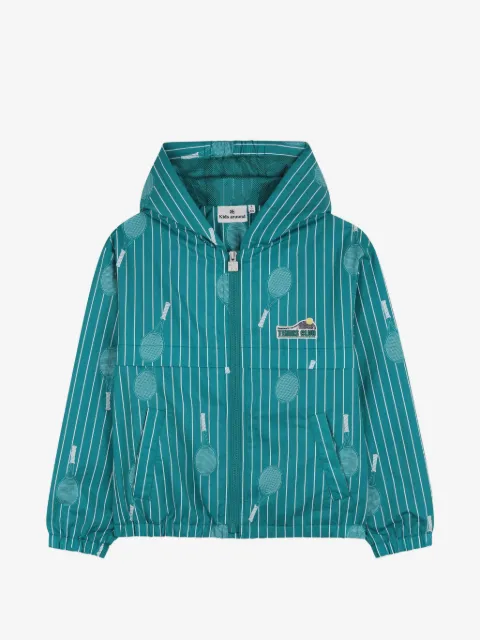 Kids Around hooded striped windbreaker