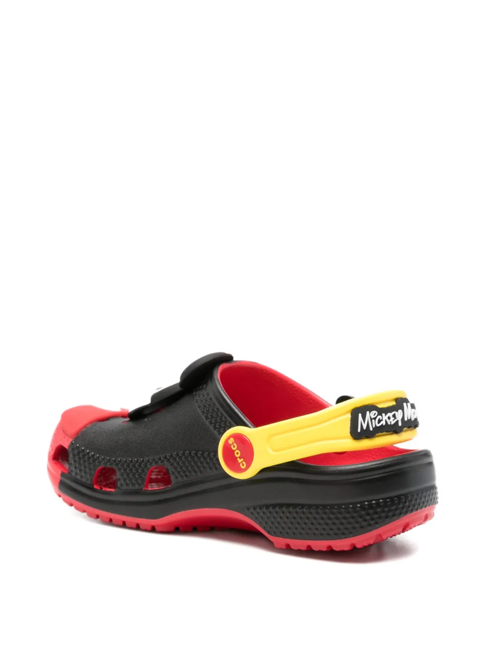 Crocs Kids Mickey Mouse Cls Clg applique strap slippers Zwart