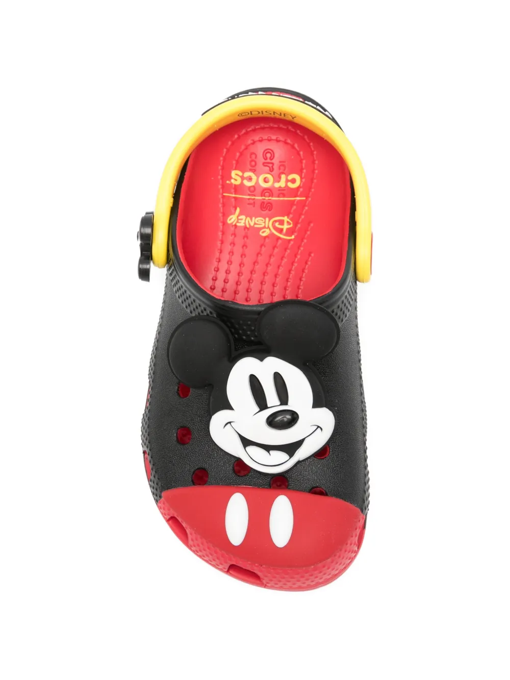 Crocs Kids Mickey Mouse Cls Clg applique strap slippers Zwart