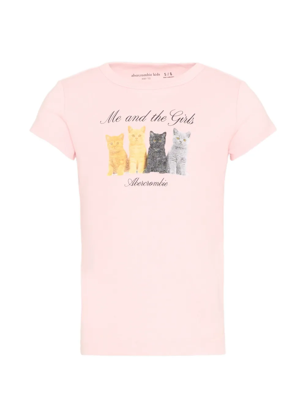 ABERCROMBIE FITCH KIDS T-shirt con stampa gatto - Rosa