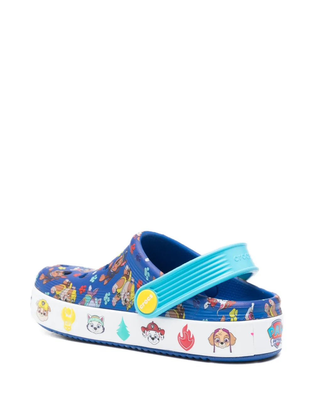 Crocs Kids Patrulha Canina T Off Court patterned strap slippers Blauw