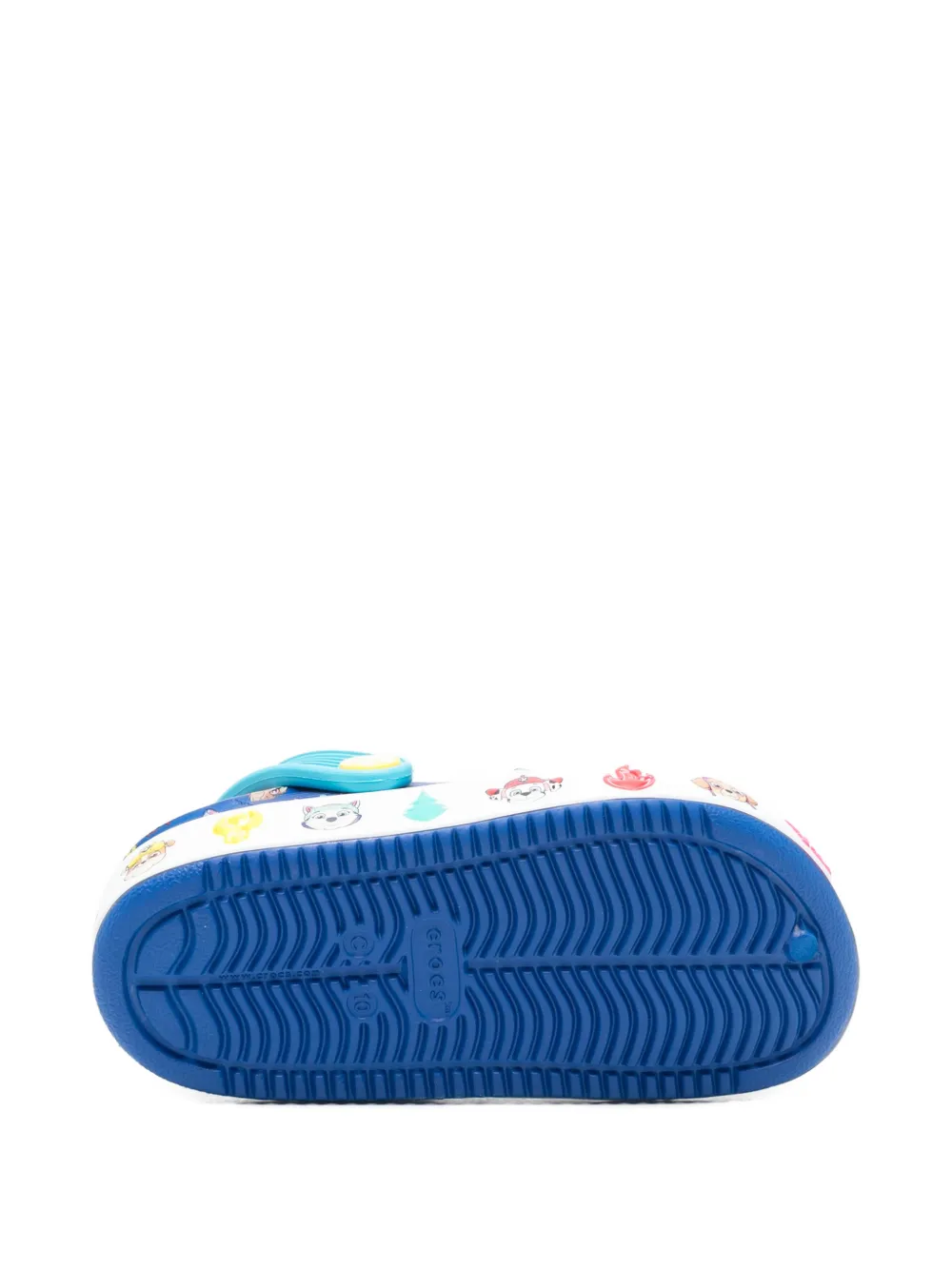 Crocs Kids Patrulha Canina T Off Court patterned strap slippers Blauw