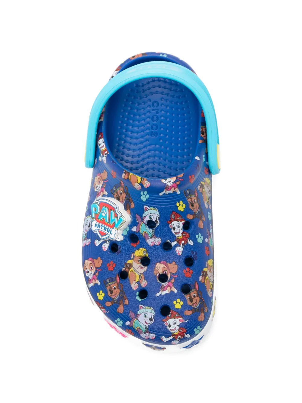 Crocs Kids Patrulha Canina T Off Court patterned strap slippers Blauw