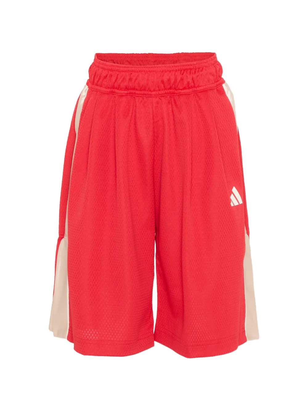 adidas Kids logo-detail stripes shorts - Rosso