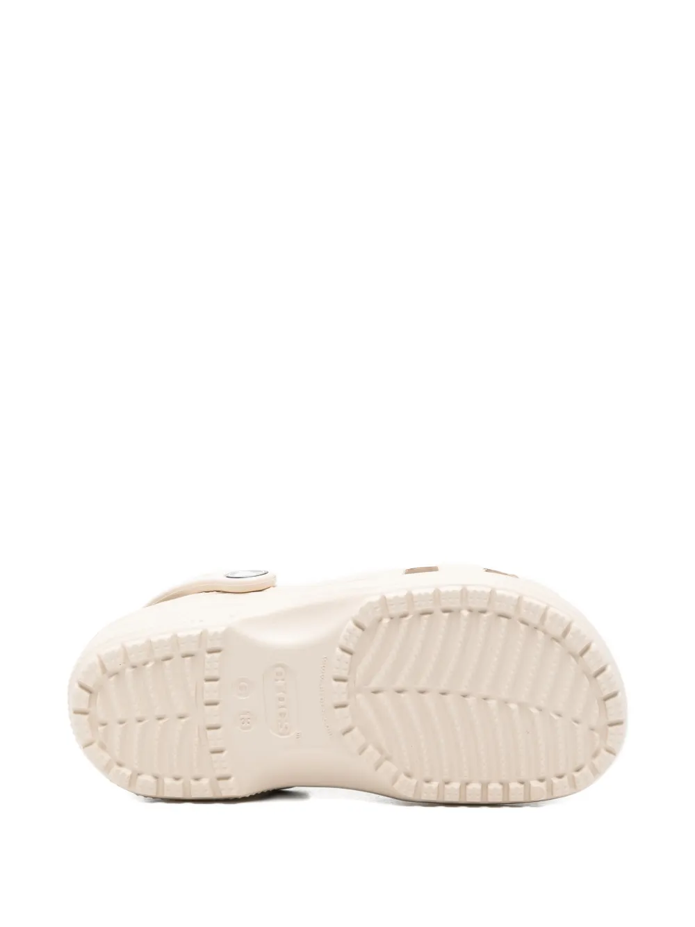 Crocs Kids Classic K perforated strap slippers Beige