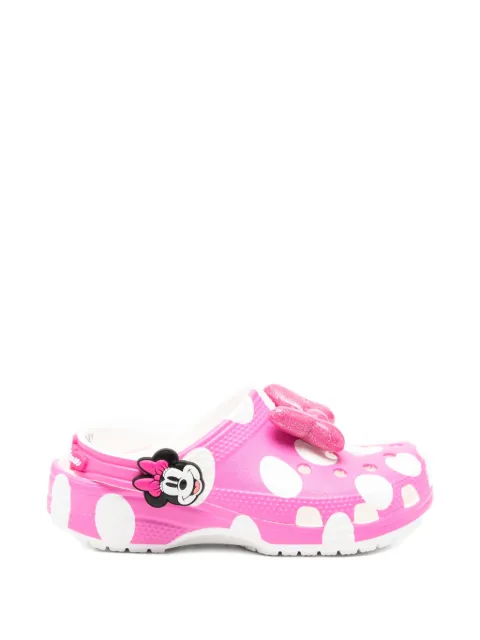 Crocs Kids Minnie Mouse Classic K polka dot bow slippers