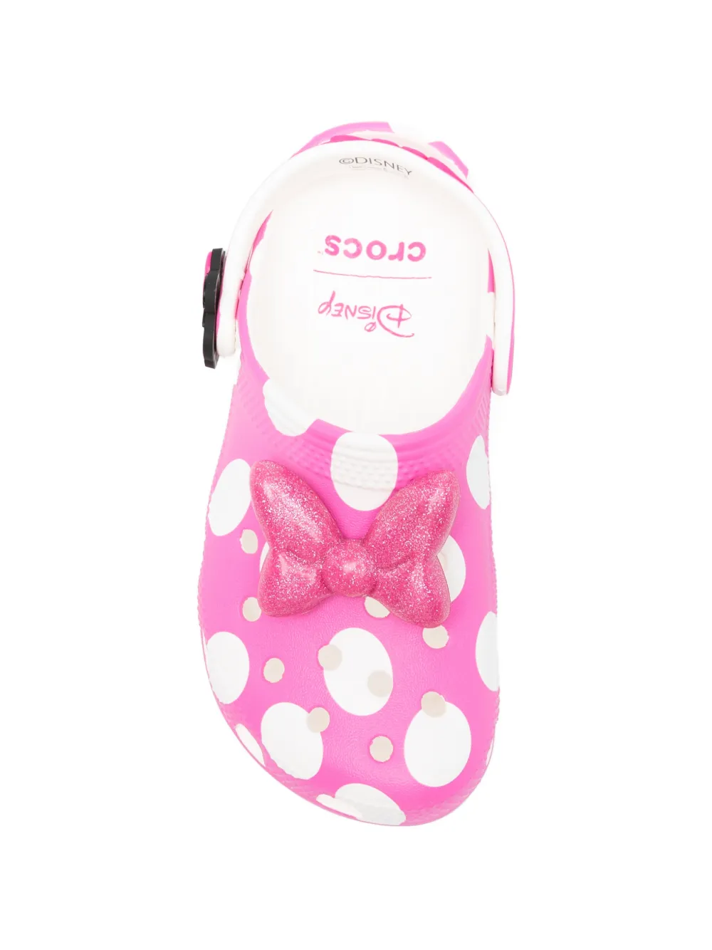 Crocs Kids Minnie Mouse Classic K polka dot bow slippers Roze