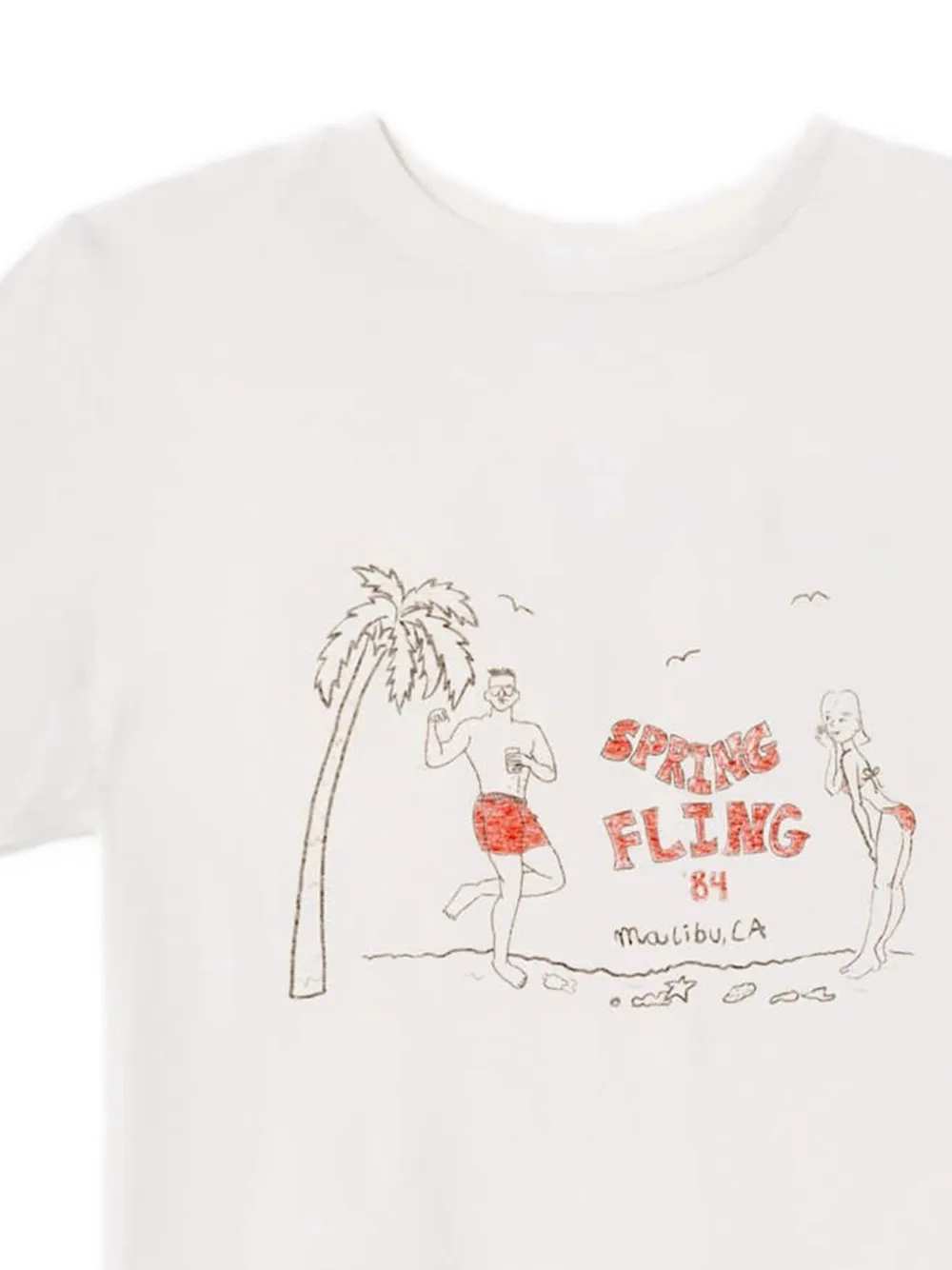  Re/done Print Classic T-shirt - White 