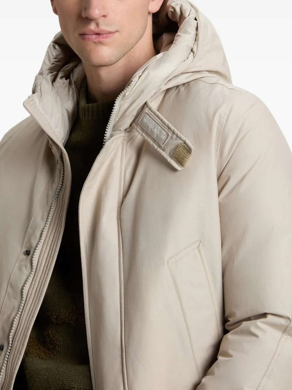 Woolrich Parka met hoge kraag Beige
