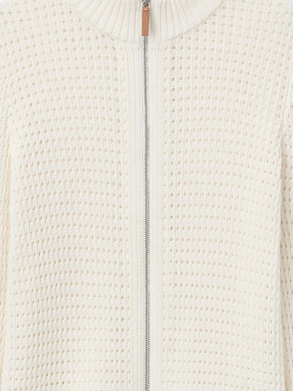  Lafayette 148 Zip-front Cardigan - Neutrals 