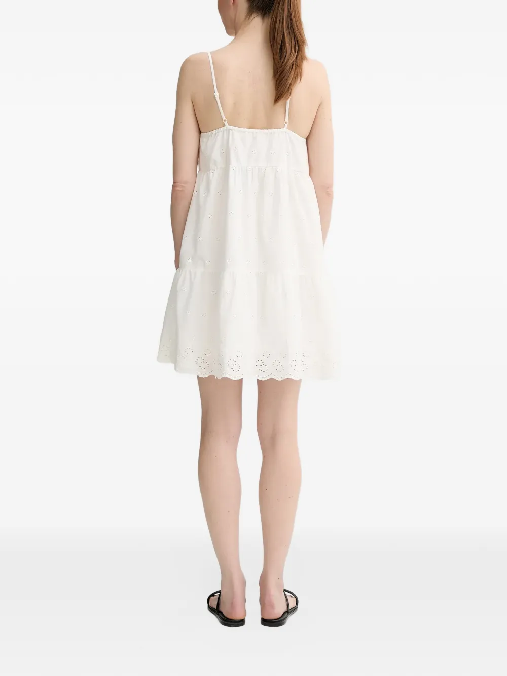 Levi's broderie-anglaise tiered mini dress Wit