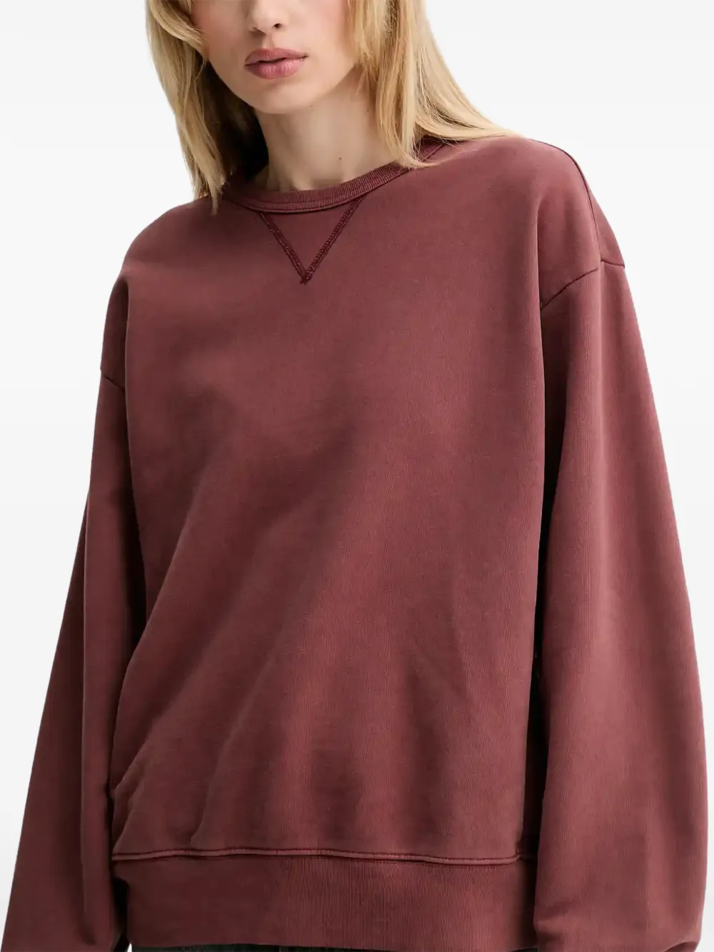 Levi's Heritage crew-neck drop-shoulder sweatshirt Rood