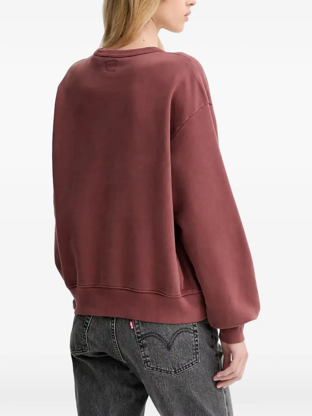 Levi's Heritage crew-neck drop-shoulder sweatshirt Rood