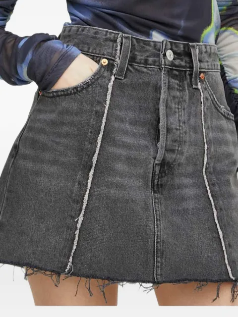 Levi's frayed-edge denim skirt