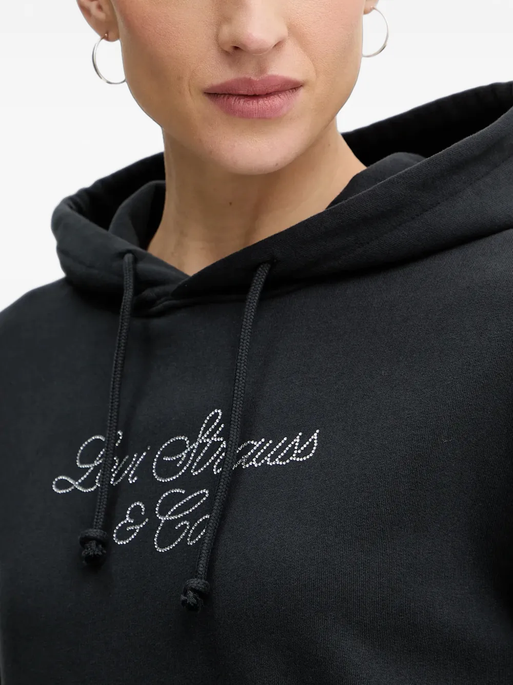 Levi's Hoodie verfraaid met kristallen Zwart