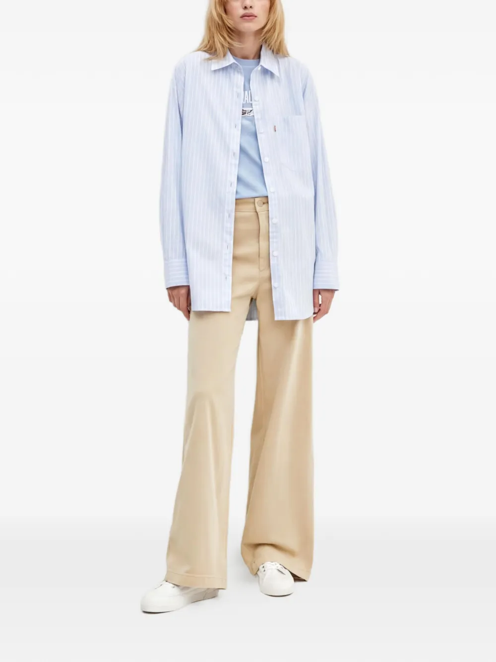 Levi's Broek met wijde pijpen Beige