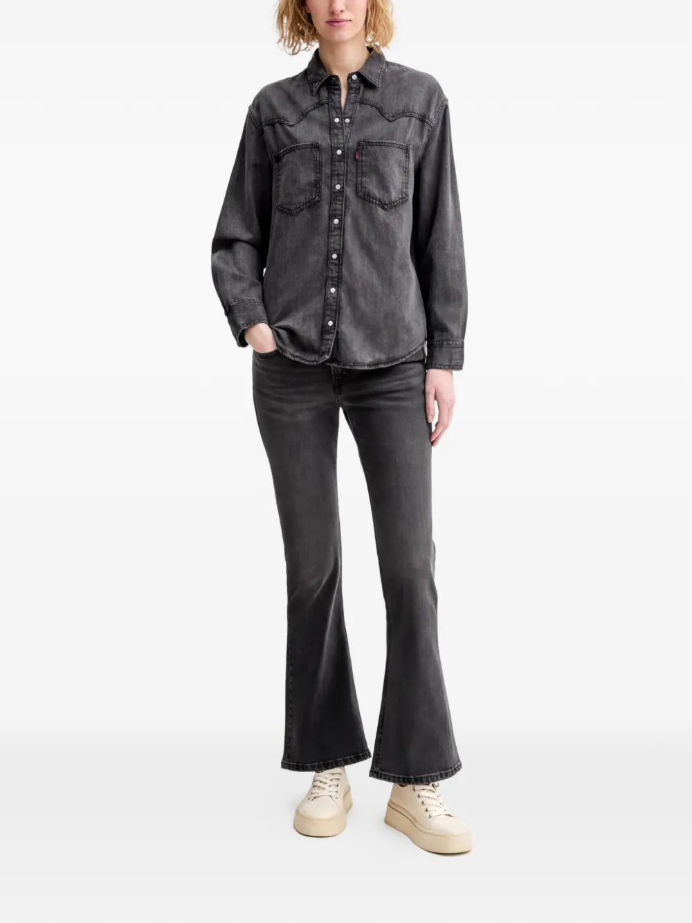  Levi's Camicia Teodora Con Taschino - Grigio 