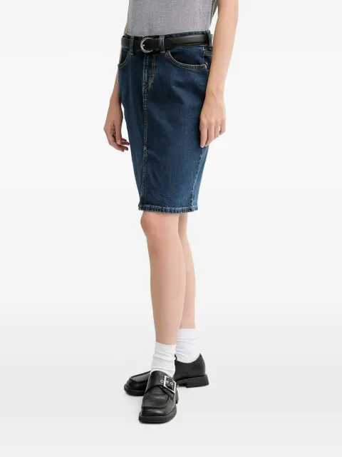 Levi's front-slit denim midi skirt