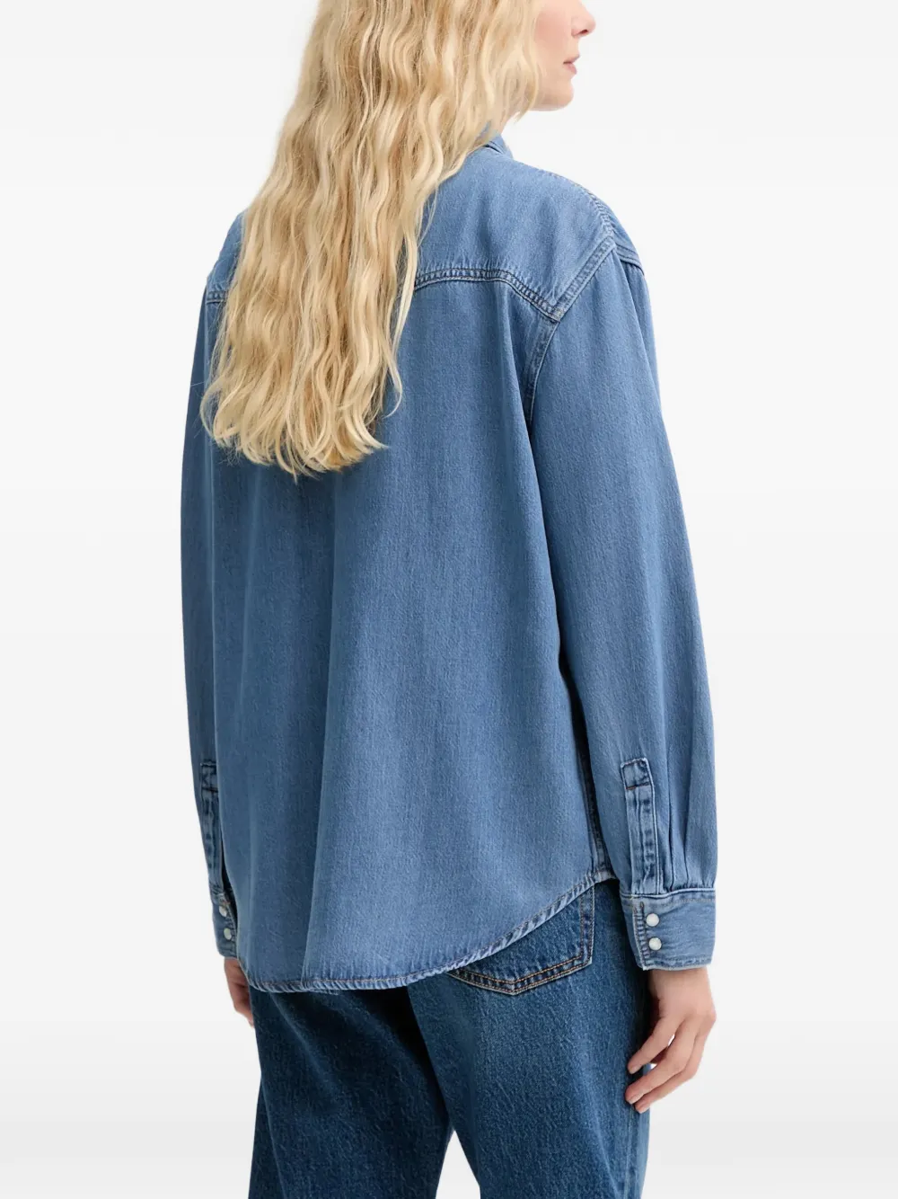 Levi's Overhemd met zak en Western-design Blauw