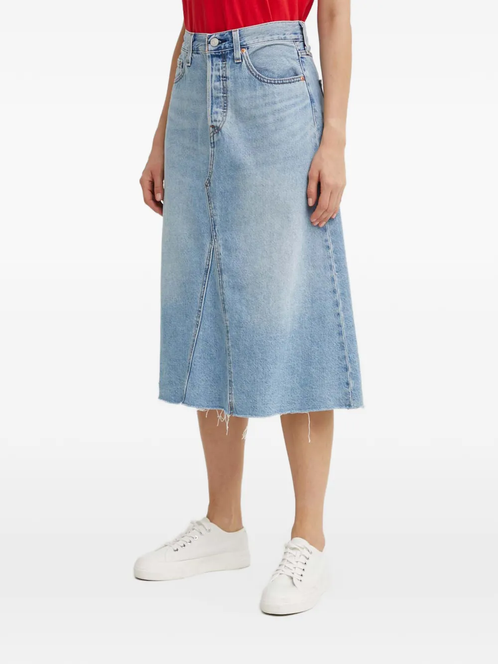 Levi's Decon A-line Midi Skirt In Blue