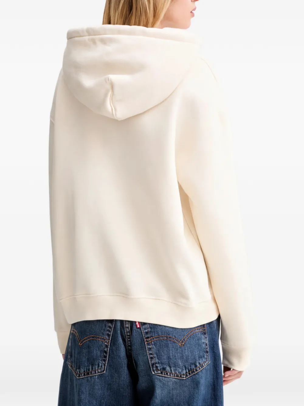 Levi's Sweater met capuchon trekkoord en logo Beige