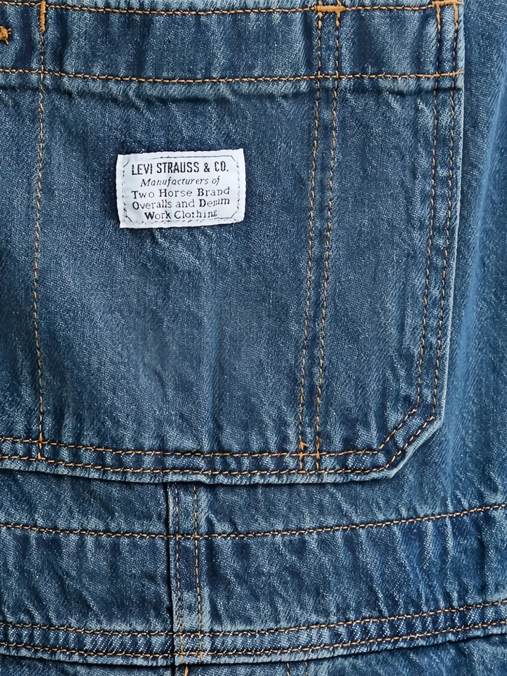Levi's Denim jumpsuit met opgestikte zak Blauw