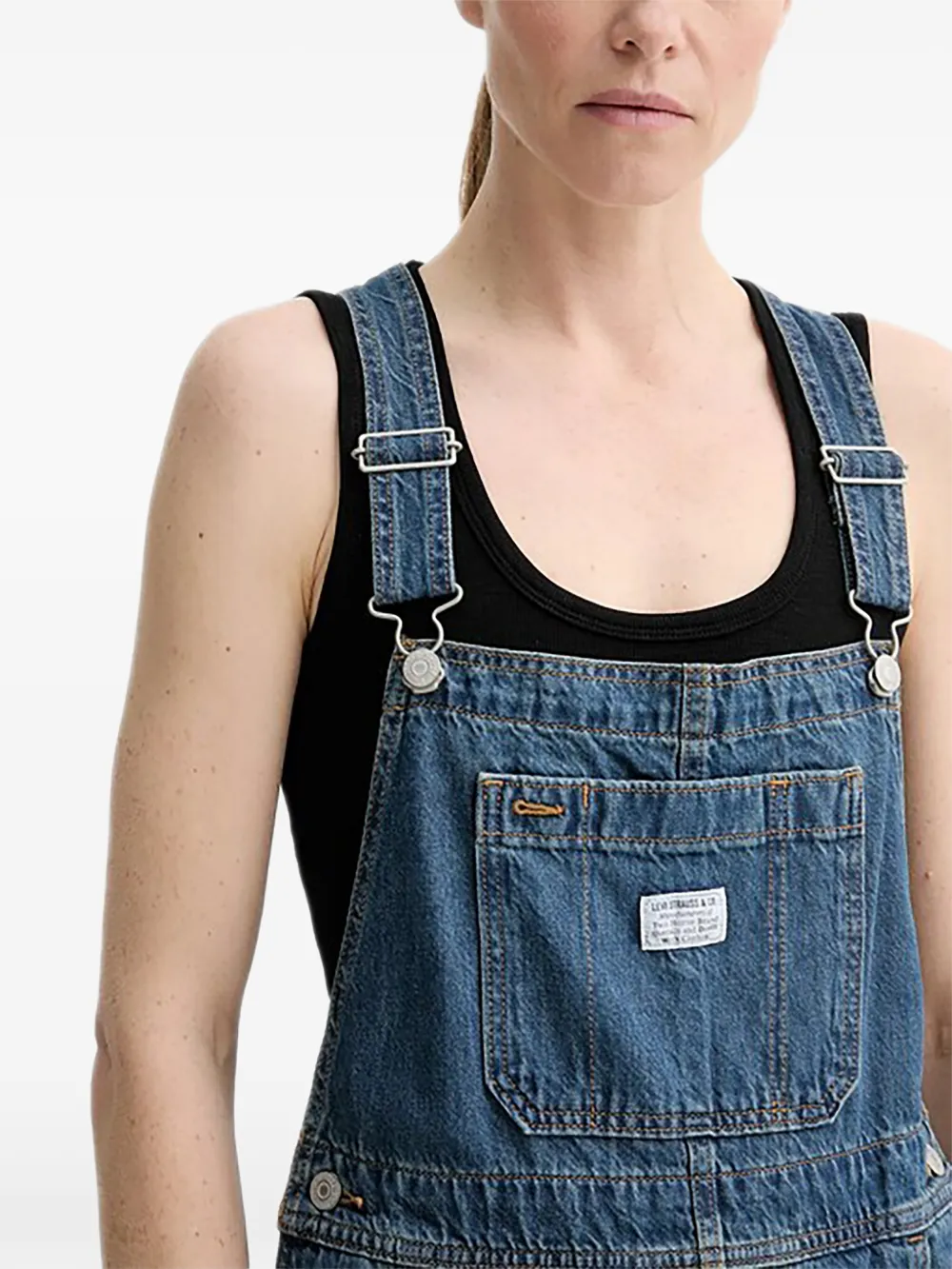 Levi's Denim jumpsuit met opgestikte zak Blauw