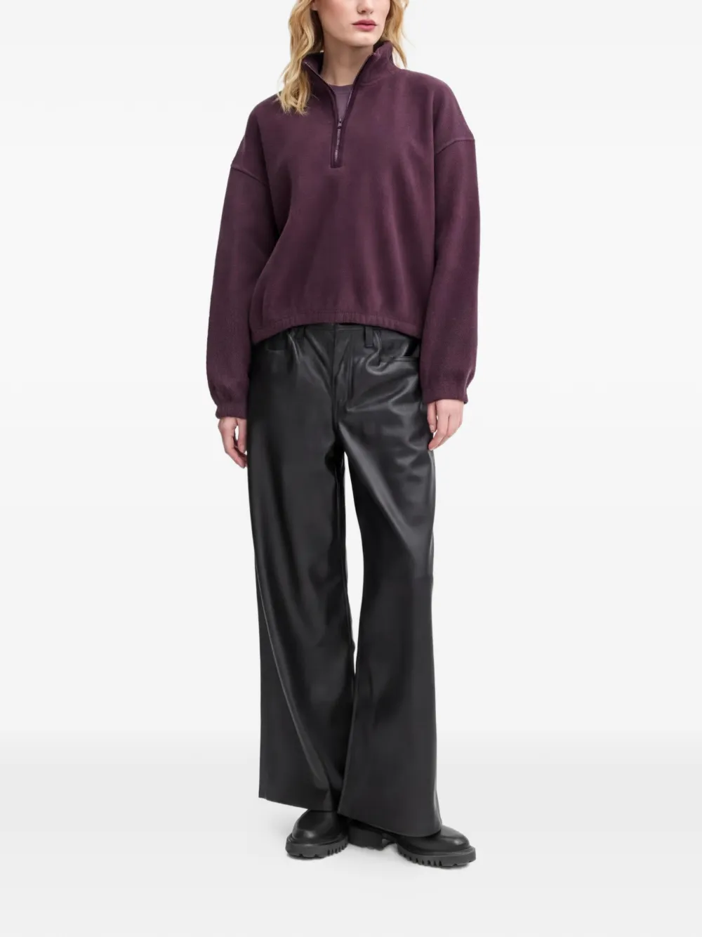 Levi's Fleece sweater met rits Paars