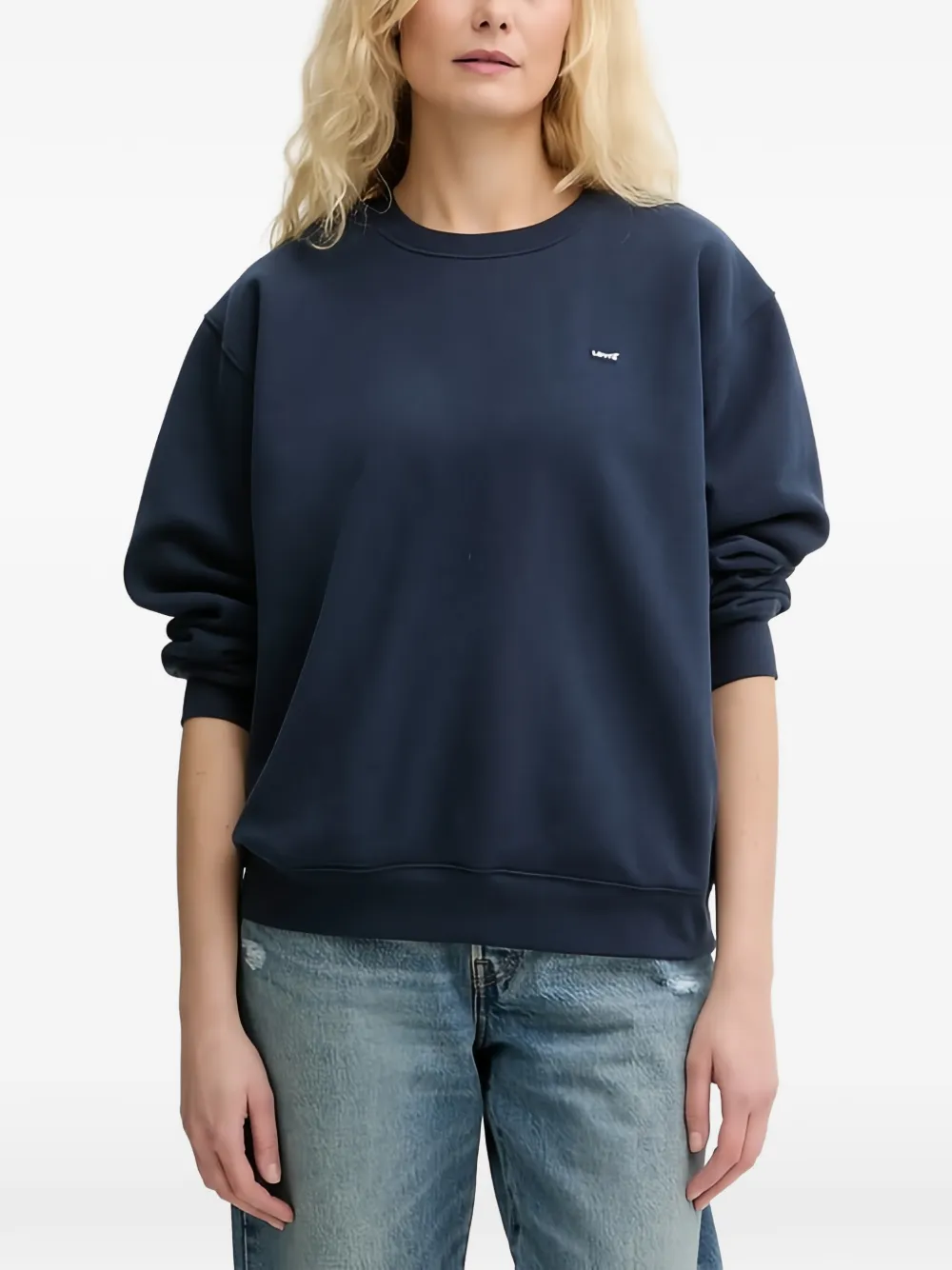 Levi's logo-patch crew-neck sweatshirt - Blu