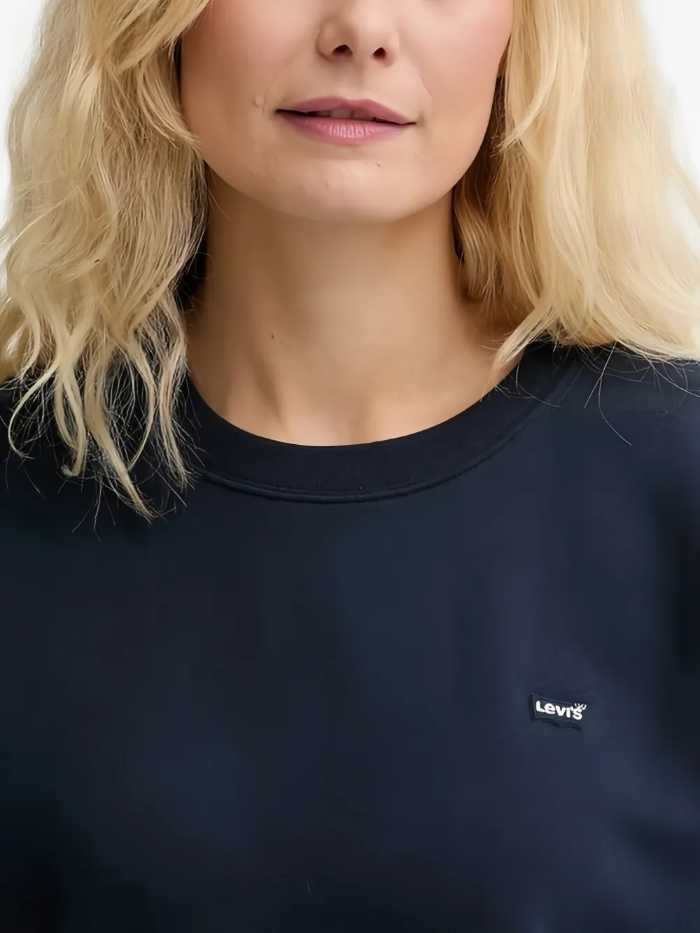 Levi's logo-patch crew-neck sweatshirt Blauw