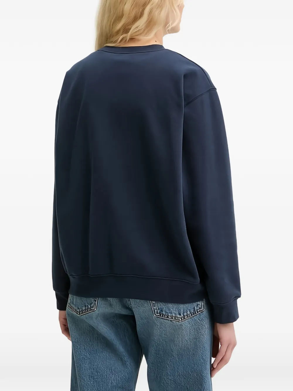  Levi's Logo-patch Crew-neck Sweatshirt - Azul 