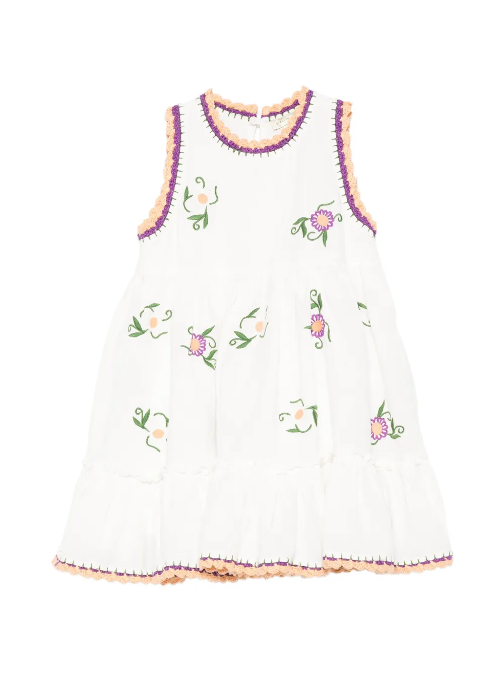 Stella McCartney Kids round-neck dress - Bianco