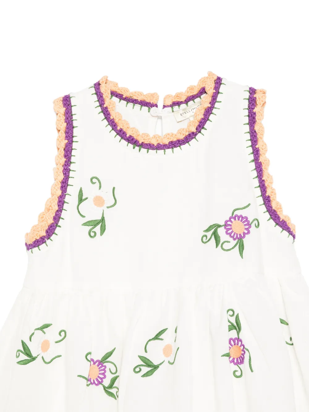 Stella McCartney Kids Jurk met ronde hals Wit