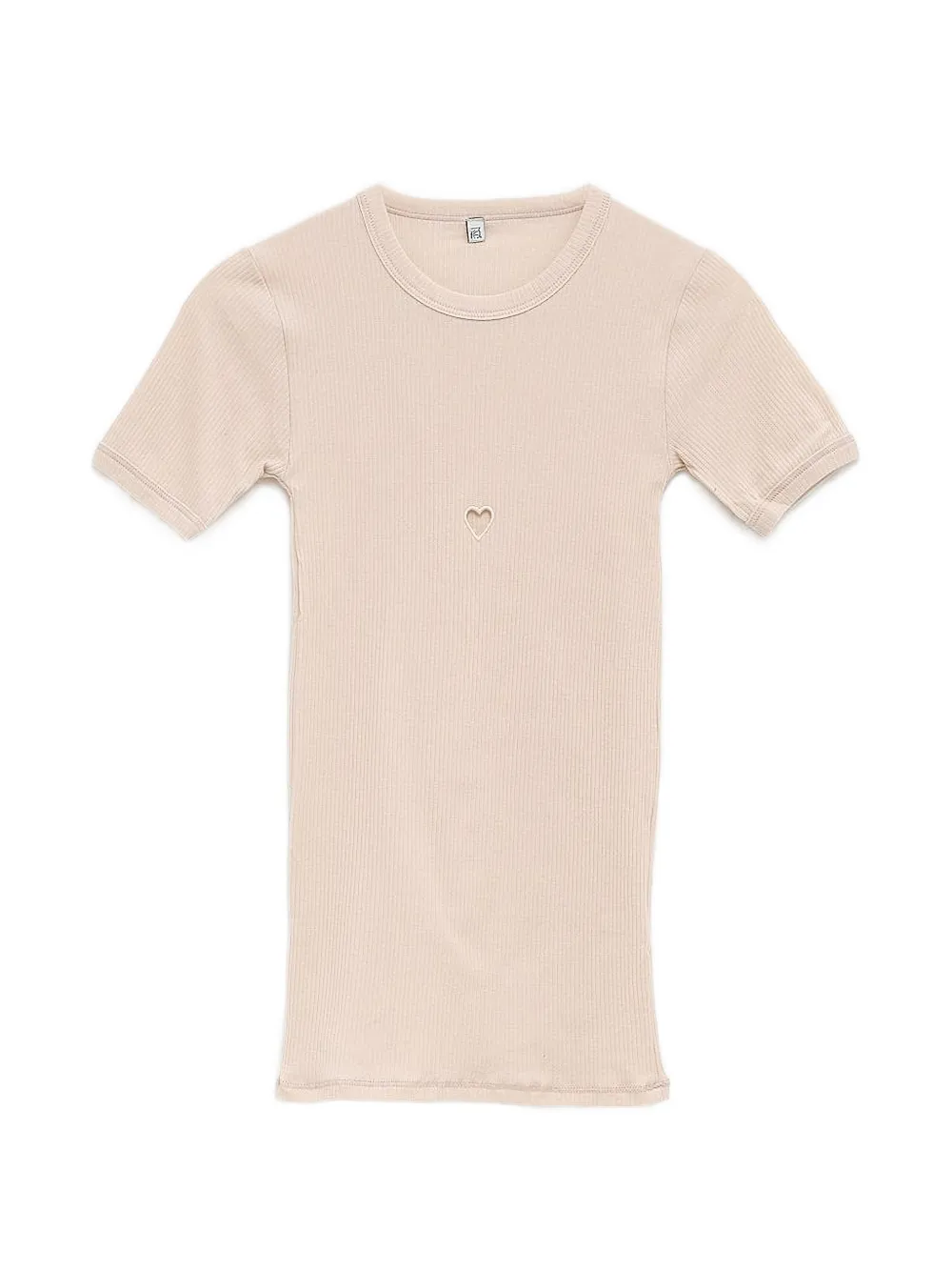 Baserange heart-detail T-shirt - Toni neutri