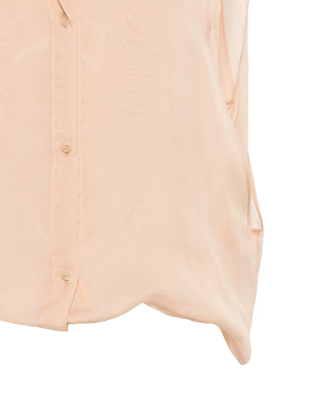  Alysi Buttoned Collarless Top - Neutrals 