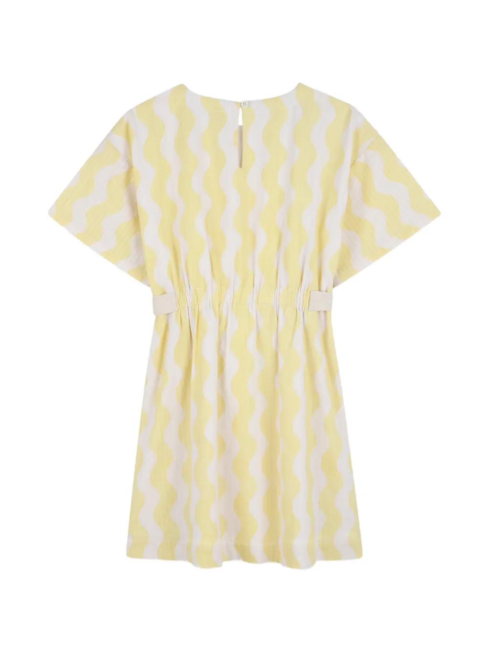  Kids Around Wave-pattern Dress - Yellow 