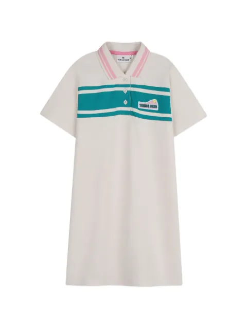 Kids Around striped-trim polo dress