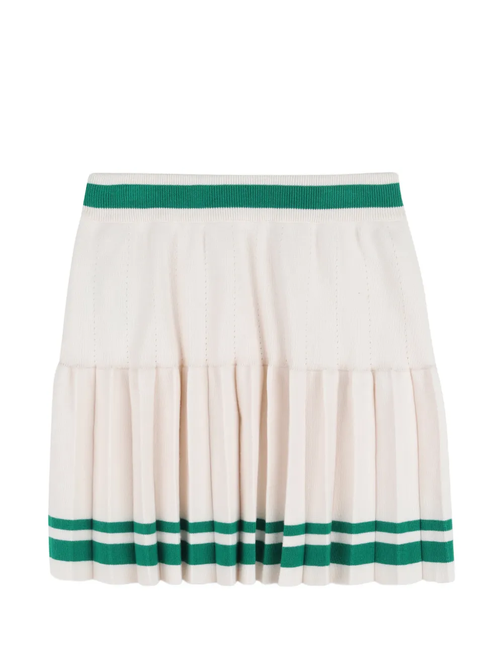  Kids Around Striped Pleated Mini Skirt - Neutrals 